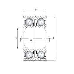 120 mm x 180 mm x 28 mm Enclosure ISO 7317 CDB Angular Contact Ball Bearings